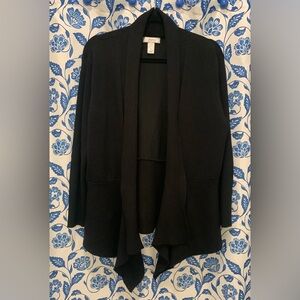 CJ Banks Cardigan Sweater Women’s 1x Open Lightweight Black Casual Plus Size